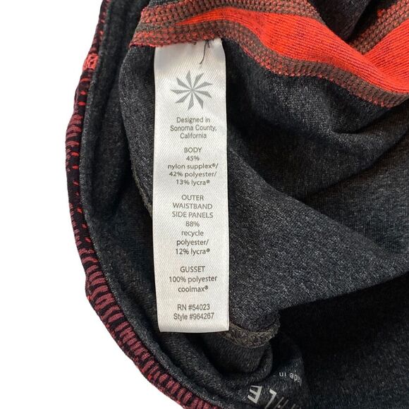 Athleta Activewear Leggings Womens Small Gray Nylon Elastic Waist Logo Pull On - Picture 9 of 16